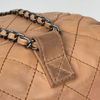 Chanel Backpack CC Logo Quilted Wild Stitch Leather Beige — view 5