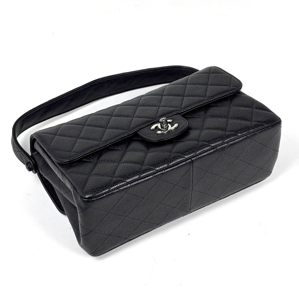 Chanel Handbag CC Logo Quilted Double Face Caviar Leather Black — view 2