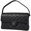 Chanel Handbag CC Logo Quilted Double Face Caviar Leather Black