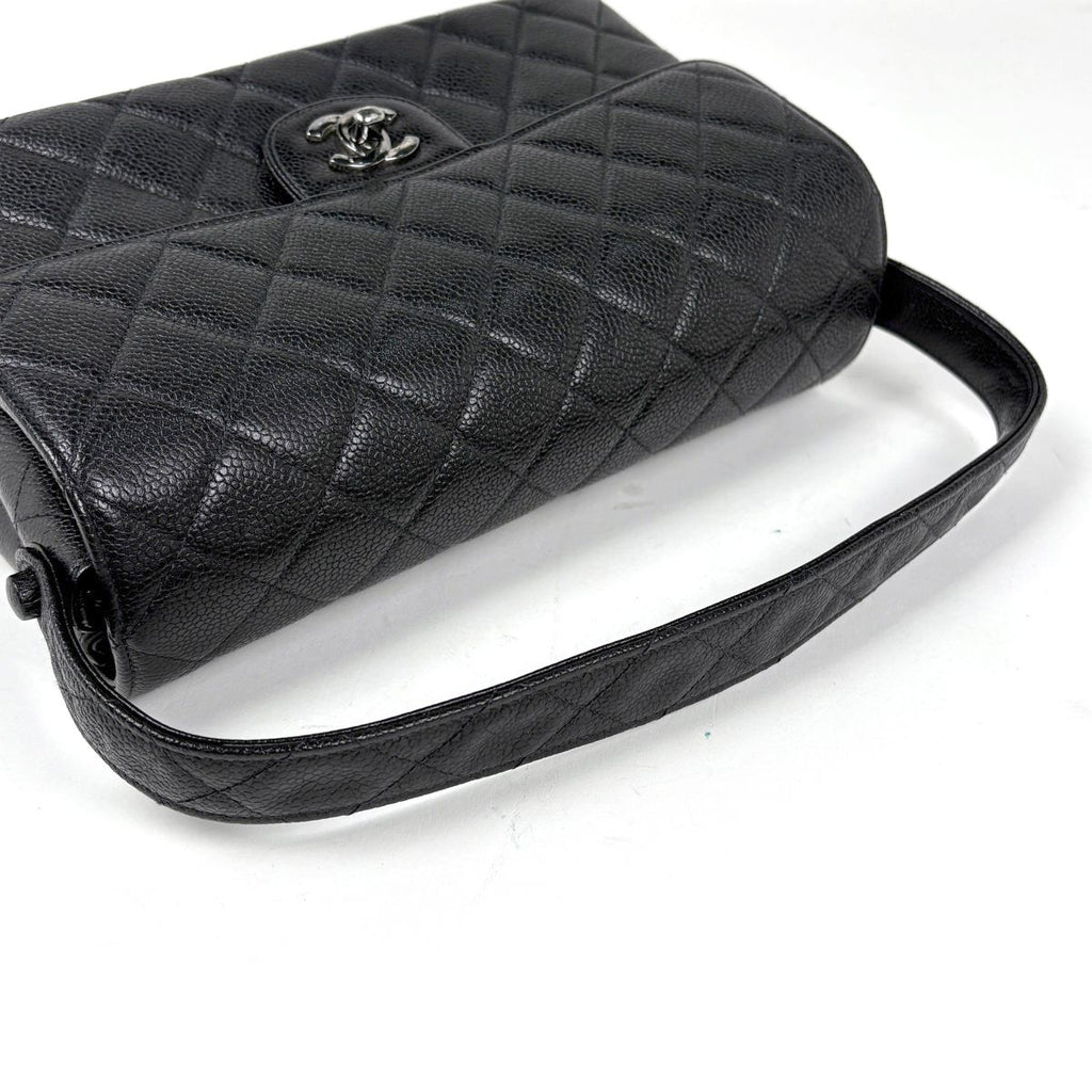 Chanel Handbag CC Logo Quilted Double Face Caviar Leather Black — view 4