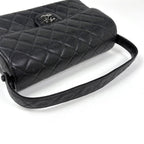 Chanel Handbag CC Logo Quilted Double Face Caviar Leather Black — view 4