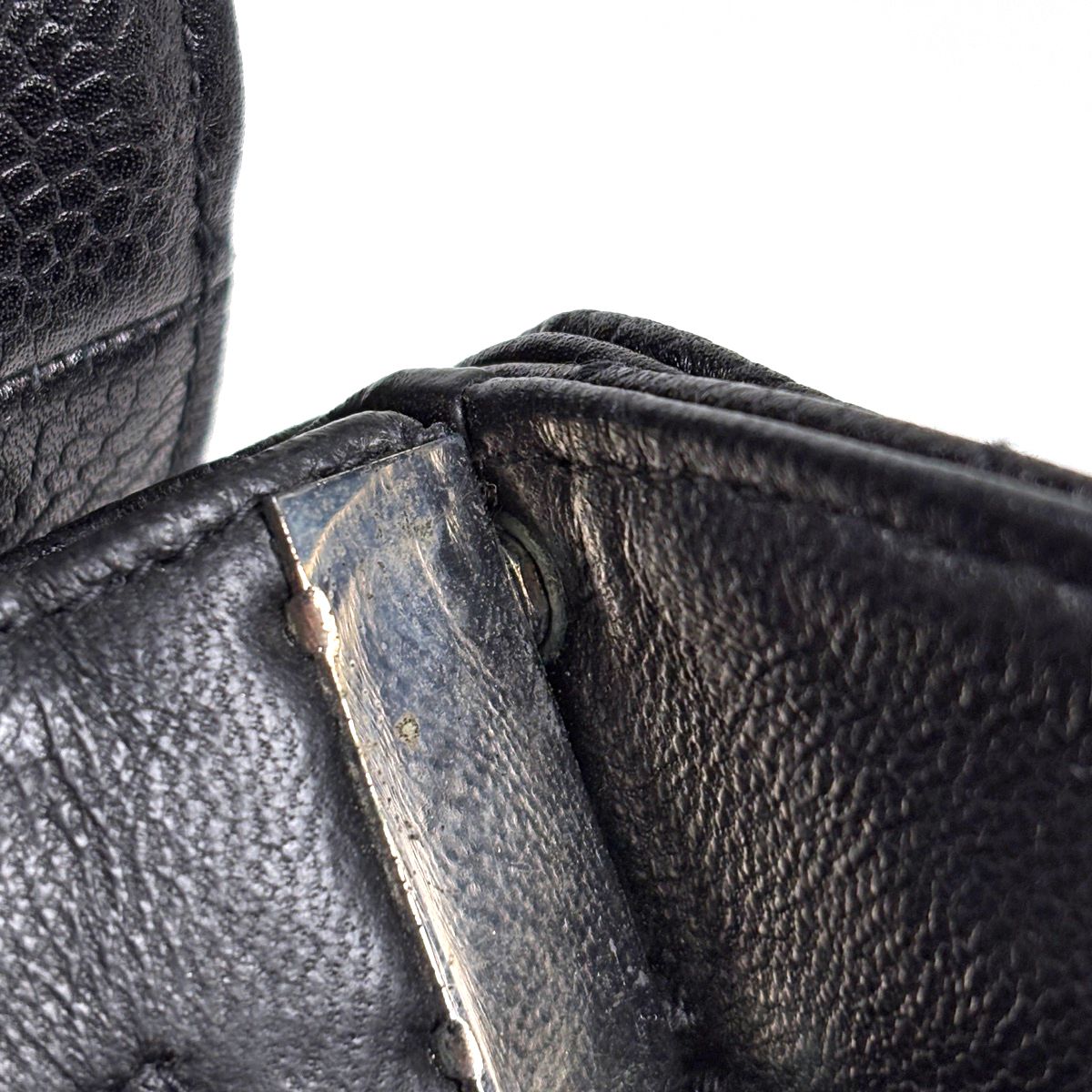 Chanel Handbag CC Logo Quilted Double Face Caviar Leather Black — view 6