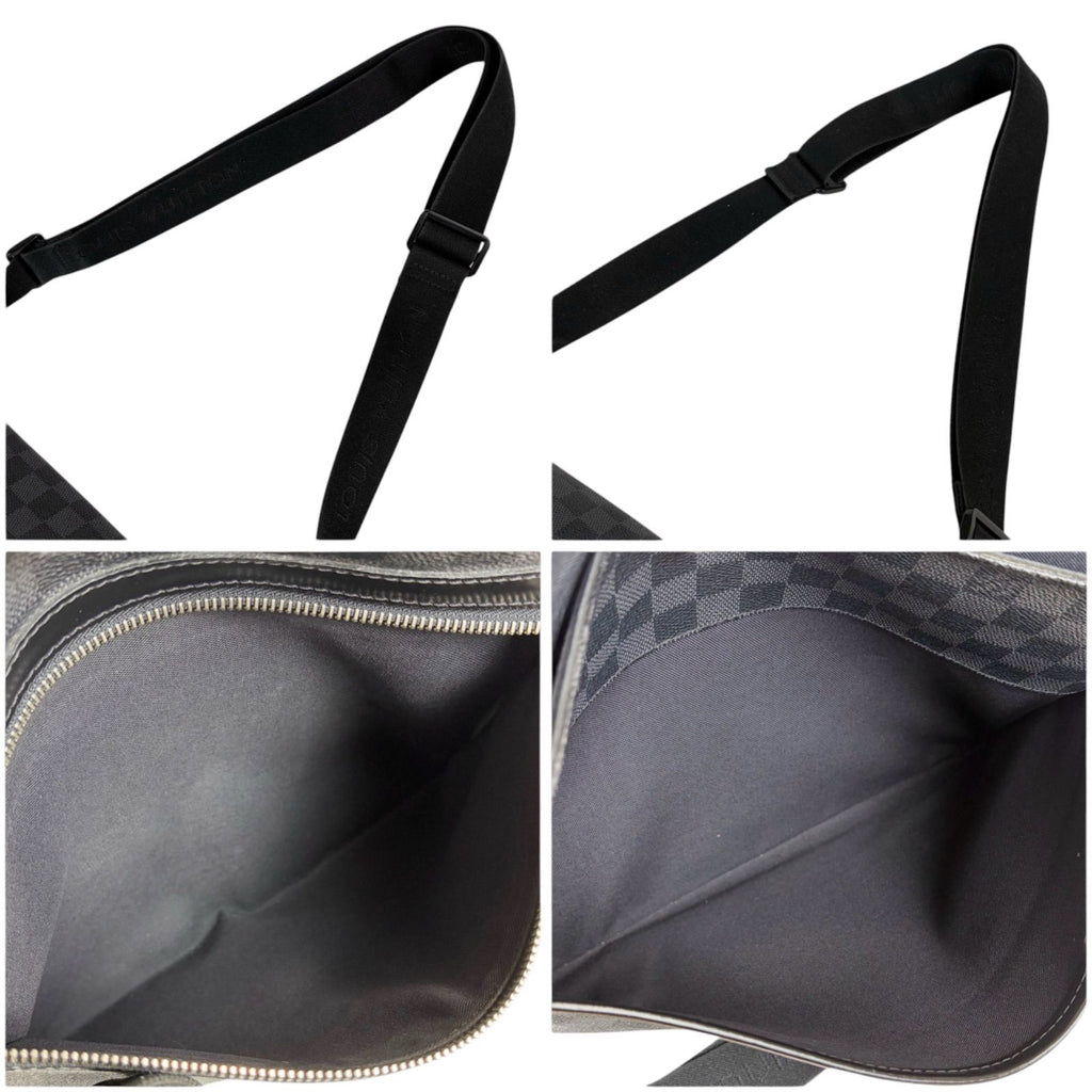 Louis Vuitton Damier Graphite Daniel MM Shoulder Bag Cross — view 9