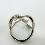 Fendi IS Crystal Ring Plated Silver Clear Vintage — view 5