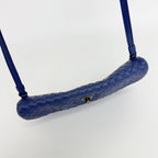 Bottega Veneta Intrecciato Flap Shoulder Bag Leather Blue Vintage — view 7