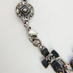 Chanel CC Logo Multi Charm Bracelet Plated Silver Vintage — view 3