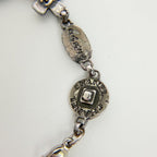 Chanel CC Logo Multi Charm Bracelet Plated Silver Vintage — view 9