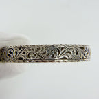 Gucci Cat Head Arabesque Interlocking Bangle 925 Sterling Silver Vintage — view 4