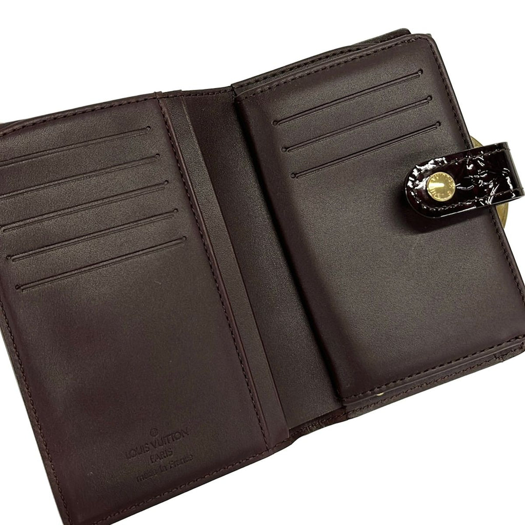 Louis Vuitton Bifold Wallet Monogram Vernis Portefeuille Viennois Amarante — view 3