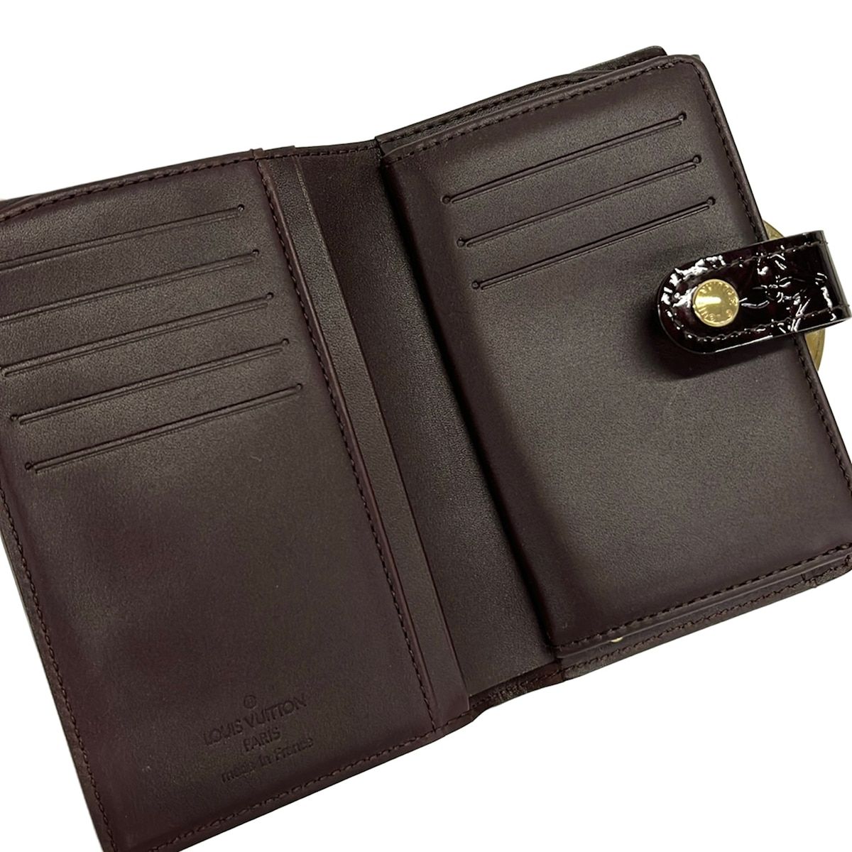 Louis Vuitton Bifold Wallet Monogram Vernis Portefeuille Viennois Amarante — view 3