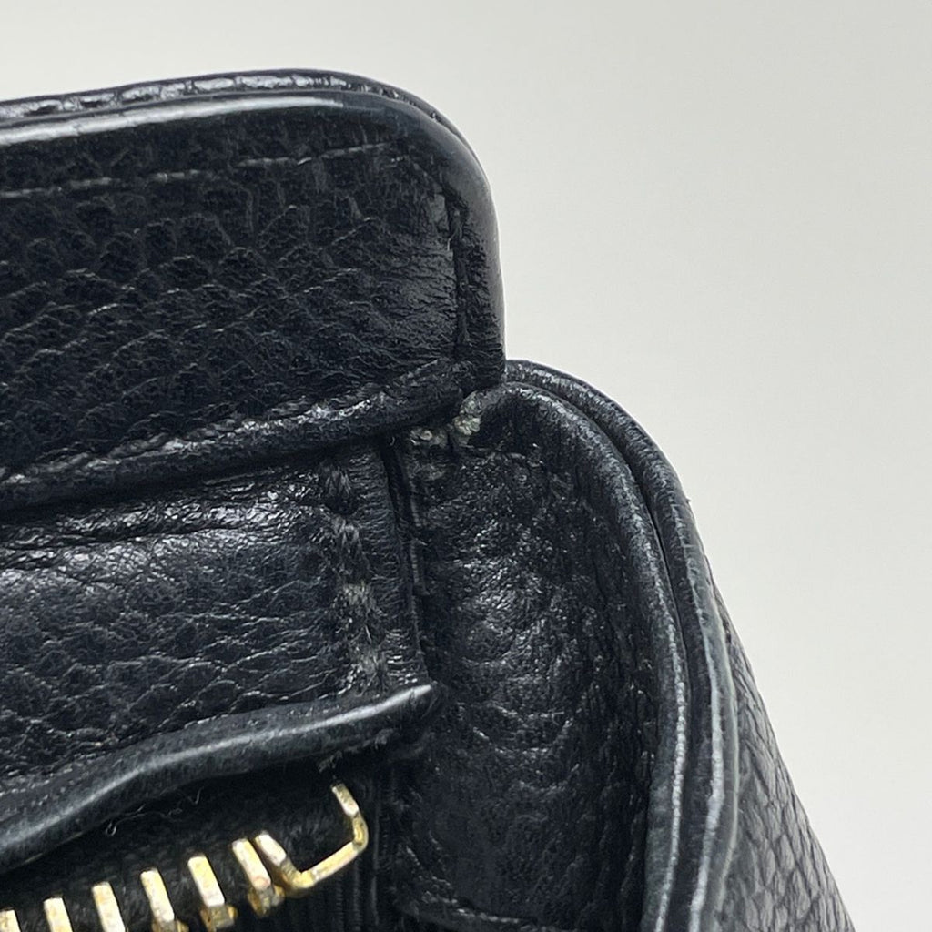Chanel Triple CC Logo Chain Tote Shoulder Bag Caviar Leather Black — view 6
