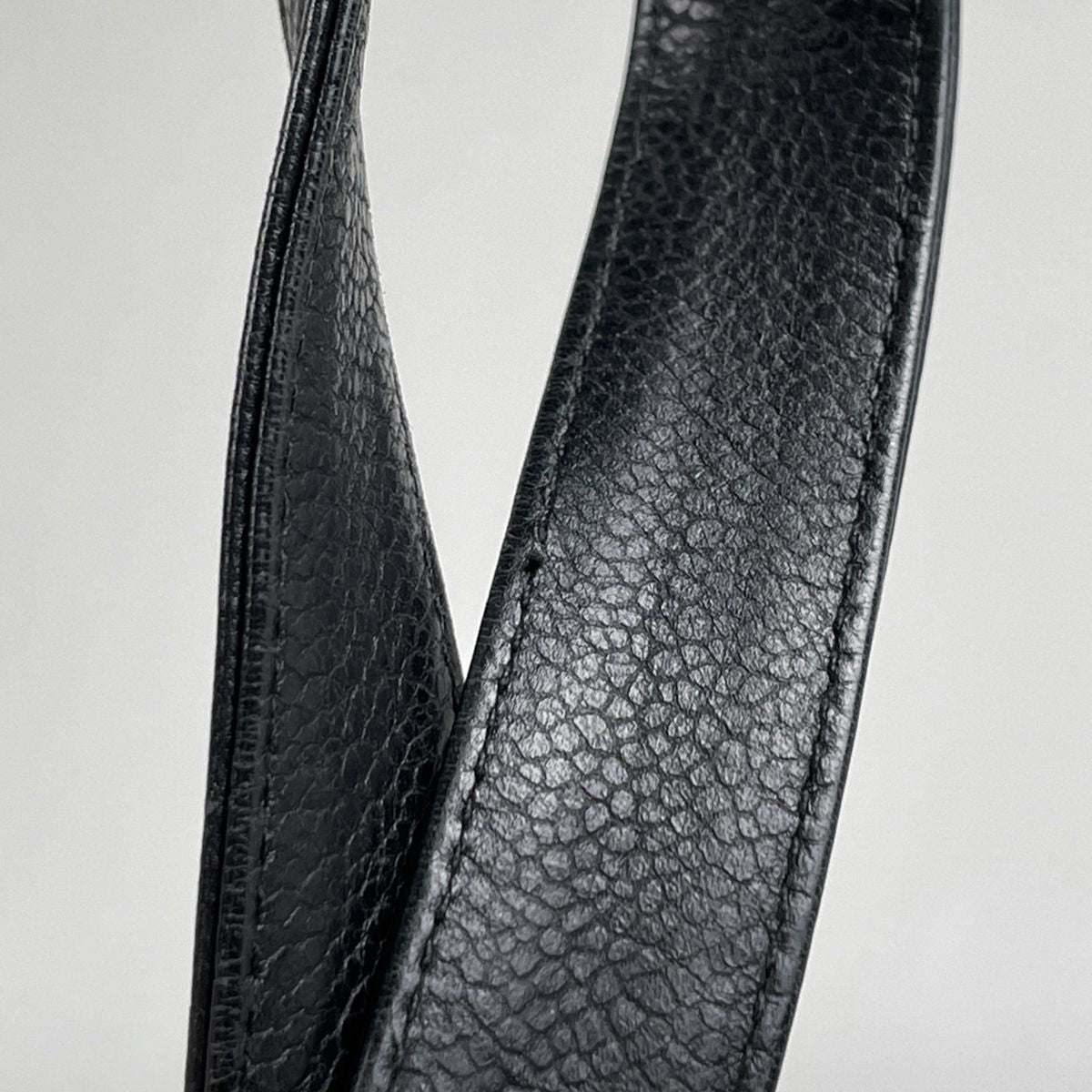Chanel Triple CC Logo Chain Tote Shoulder Bag Caviar Leather Black — view 9