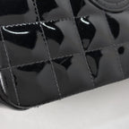 Chanel Chocolate Bar Shoulder Bag CC Logo Kiss Lock Enamel Bag Patent Leather — view 8