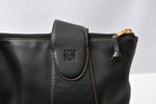 Loewe Tote Anagram Pouch Darkbrown Leather Vintage — view 5