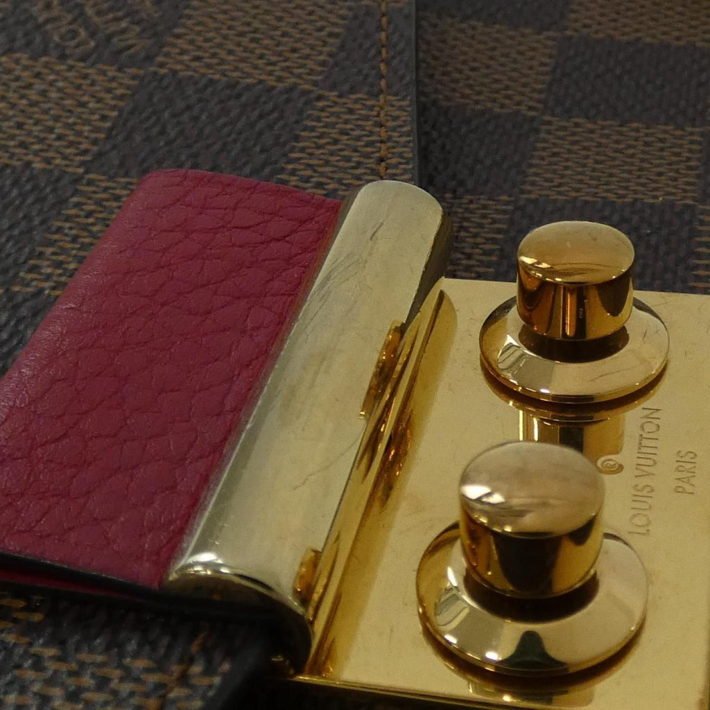 Louis Vuitton Damier Portefeuille Croisette Chain Wallet Shoulder — view 5
