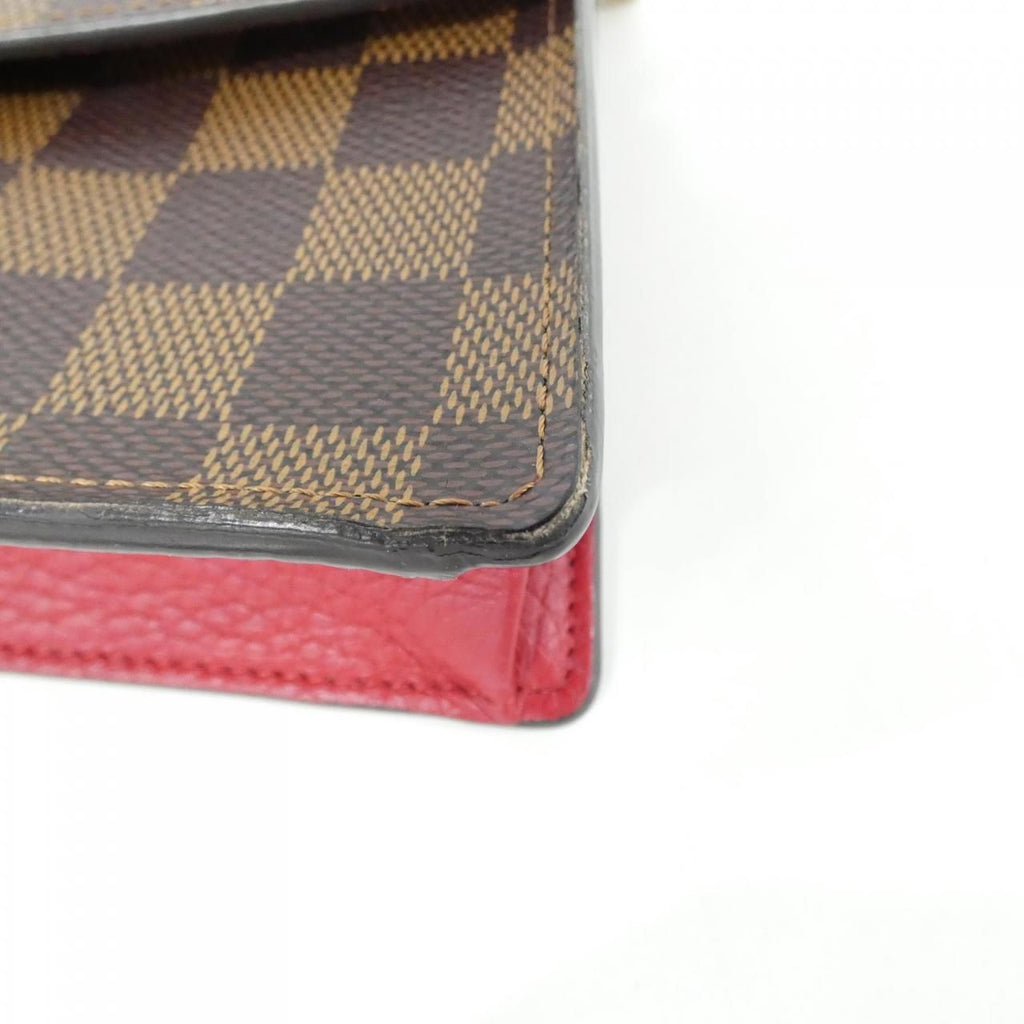 Louis Vuitton Damier Portefeuille Croisette Chain Wallet Shoulder — view 3