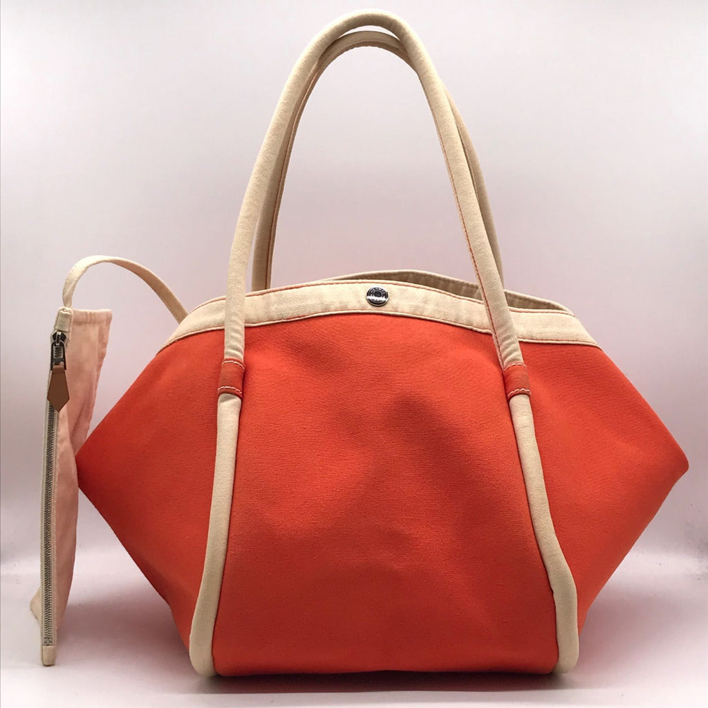 Hermes Canvas Sac Baga GM Tote Bag Orange