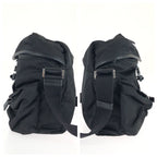 Prada Tessuto Black Silver Nylon Leather Shoulder — view 8