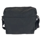 Prada Tessuto Black Silver Nylon Leather Shoulder — view 2