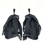 Prada Tessuto Black Silver Nylon Leather Backpack — view 8