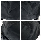 Prada Tessuto Black Silver Nylon Leather Backpack — view 3