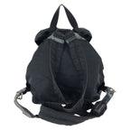 Prada Tessuto Black Silver Nylon Leather Backpack — view 2