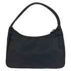 Prada Tessuto Triangular Black Silver Nylon Handbag Pouch — view 2