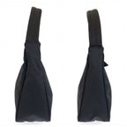 Prada Tessuto Triangular Black Silver Nylon Handbag Pouch — view 7