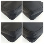 Prada Tessuto Triangular Black Silver Nylon Handbag Pouch — view 4