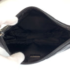 Prada Tessuto Triangular Black Silver Nylon Handbag Pouch — view 8