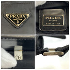 Prada Tessuto Black Silver Nylon Shoulder Bag Pochette — view 3