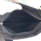 Prada Tessuto Black Silver Nylon Shoulder Bag Pochette — view 8