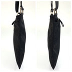 Prada Tessuto Black Silver Nylon Shoulder Bag Pochette — view 7