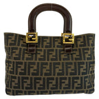 Fendi Zucca Brown Gold Canvas Tote