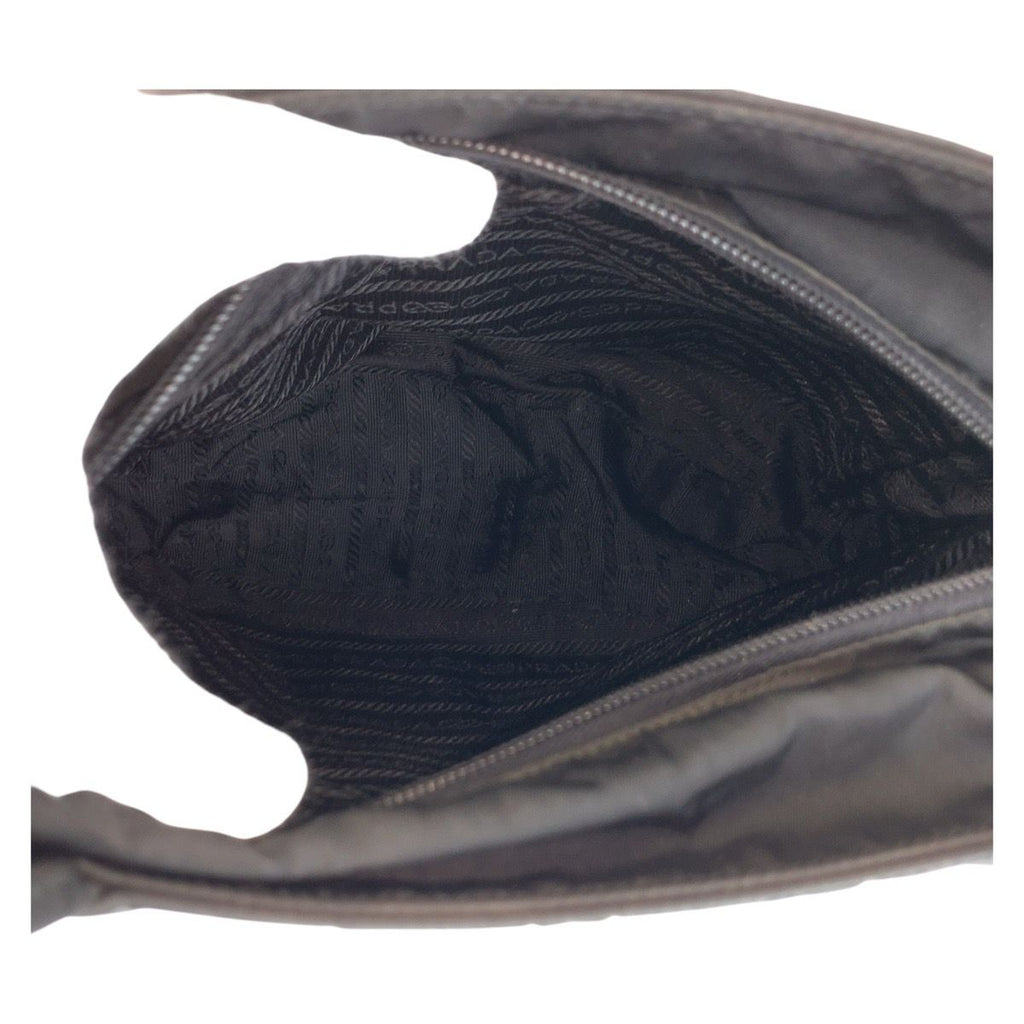 Prada Tessuto Black Silver Nylon Tote — view 8