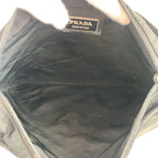 Prada Tessuto Black Silver Nylon Shoulder — view 8