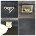Prada Tessuto Black Silver Nylon Shoulder — view 3
