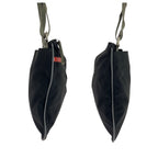 Prada Sports Black Khaki Silver Nylon Shoulder Bag Pochette — view 7