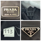Prada Tessuto Black Silver Nylon Shoulder Bag Crossbody Pochette — view 3