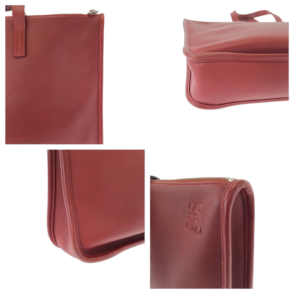Loewe Anagram New Toledo Red Silver Leather Business Briefcase — view 6