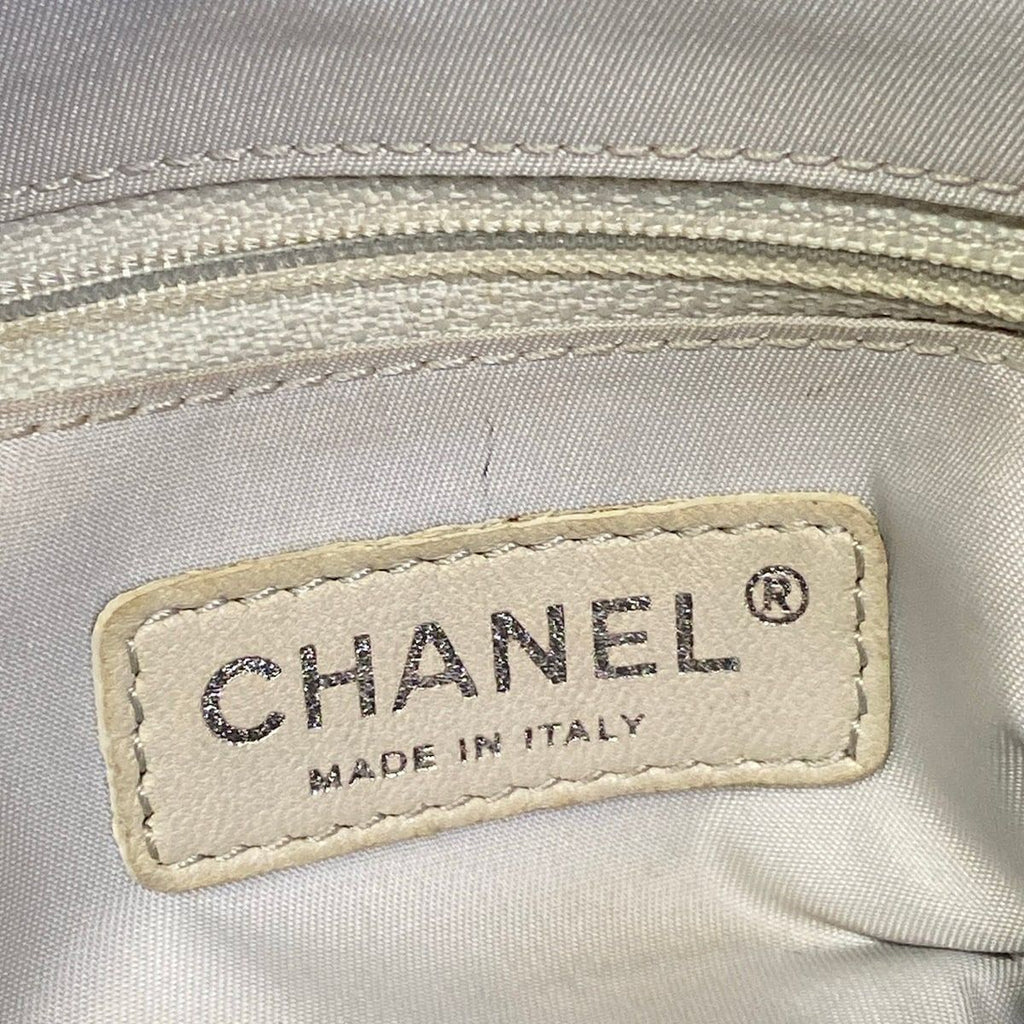 Chanel Tote Paris Biarritz PM Silver Ivory — view 8