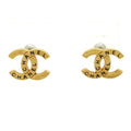 Chanel Earrings Gold CC Logo