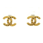Chanel Earrings Gold CC Logo