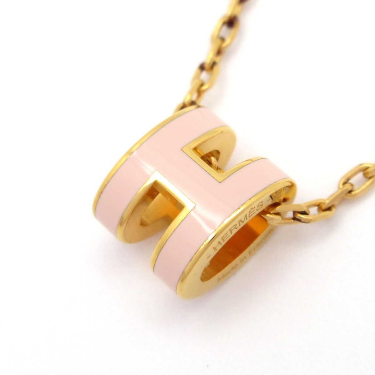 Hermes Necklace Mini Pop Pink Gold — view 3
