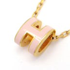 Hermes Necklace Mini Pop Pink Gold