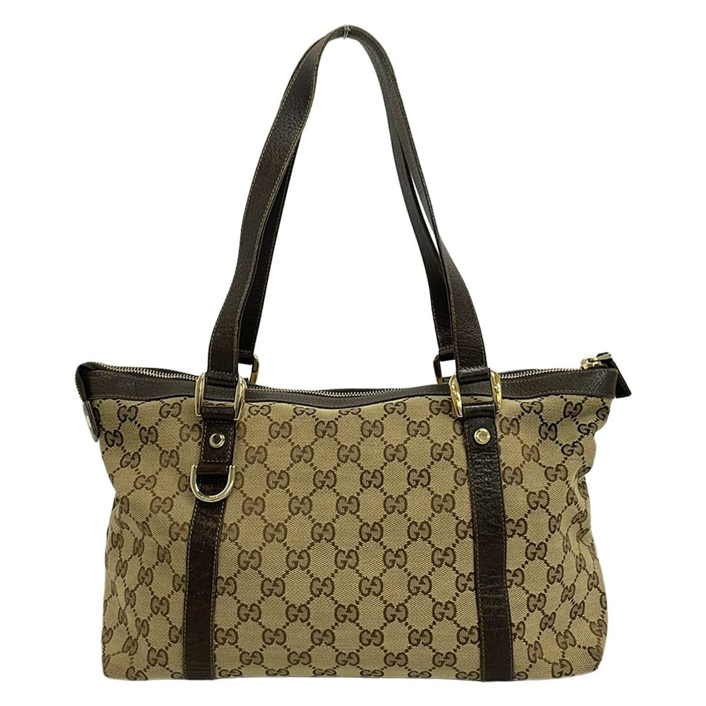 Gucci Shoulder Bag Abbey GG Pattern Beige Brown Leather — view 3