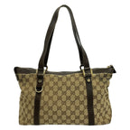 Gucci Shoulder Bag Abbey GG Pattern Beige Brown Leather — view 3