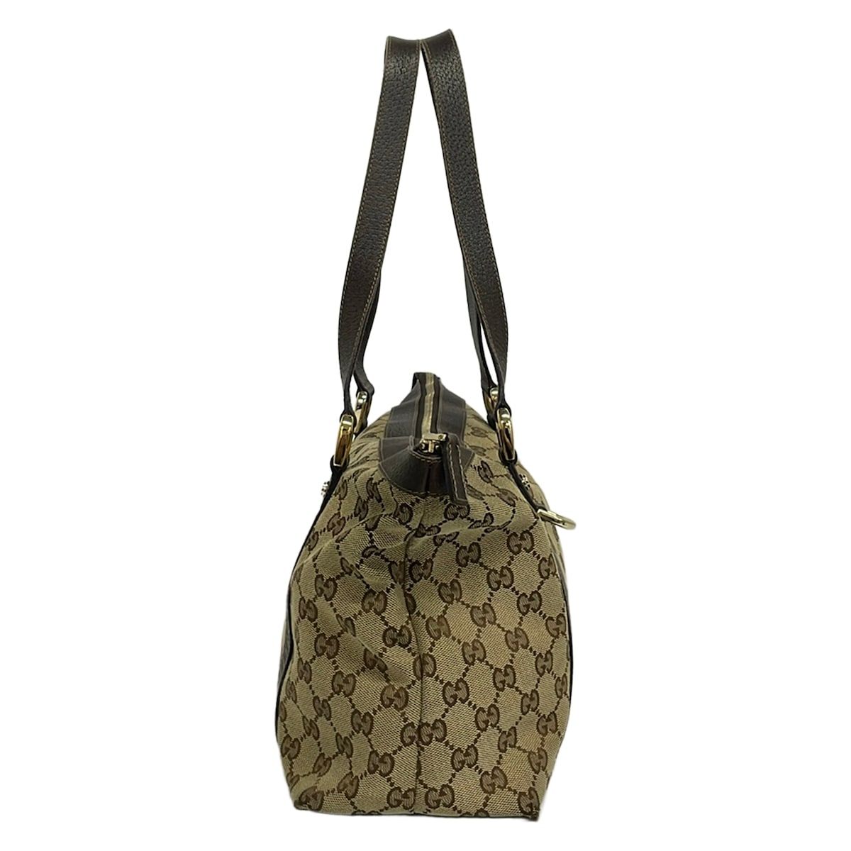 Gucci Shoulder Bag Abbey GG Pattern Beige Brown Leather — view 4