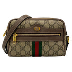Gucci Shoulder Bag Ophidia Dark Brown Multi Leather