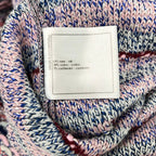 Chanel Dress 36 S Light Pink Blue Multi Short Sleeve Knee Length Tweed Knit — view 4